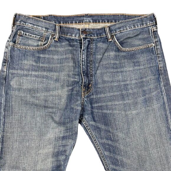 Levis 505 Mens Size 40x32 Blue Regular Fit Denim Jeans High Rise Straight Leg - Picture 2 of 8